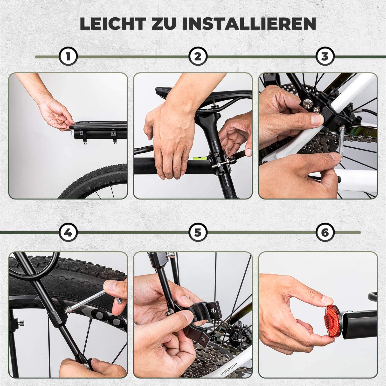 ROCKBROS Fahrrad Gepäckträger mit Reflektor und Schnellspanner 24 - 29 Zoll - Fahrradgepäckträger ROCKBROS - EU - NooMii