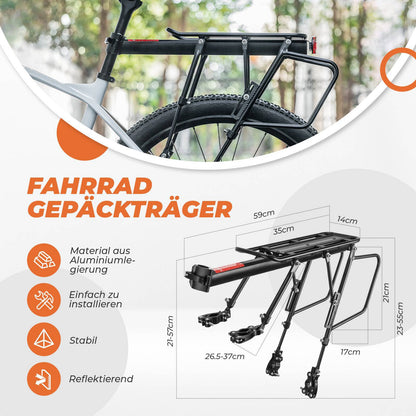 ROCKBROS Fahrrad Gepäckträger Verstellbar mit Schnellspanner Reflektor - Fahrradgepäckträger ROCKBROS - EU - NooMii