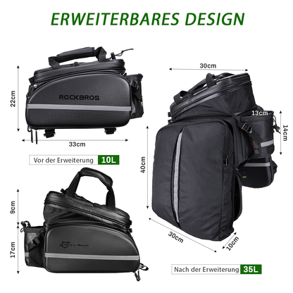 ROCKBROS Fahrrad Gepäckträgertasche 10 - 35L Wasserdicht Transporttasche - Fahrradtaschen ROCKBROS - EU - NooMii