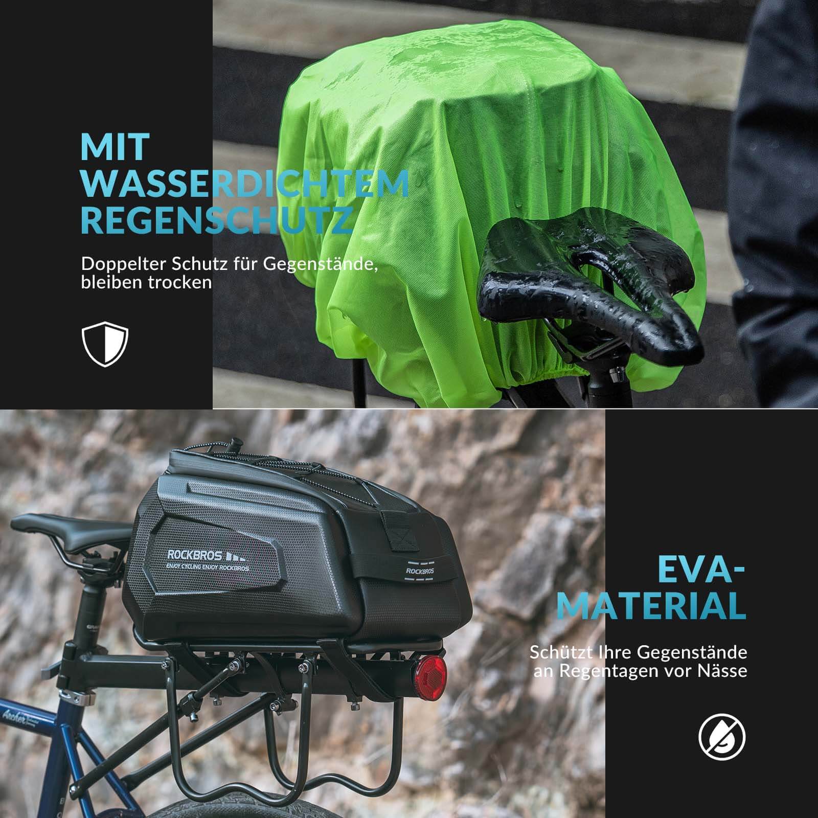 ROCKBROS Fahrrad Gepäckträgertasche Wasserdicht 9L mit Regenschutz und Schultergurt - Fahrradtaschen ROCKBROS - EU - NooMii