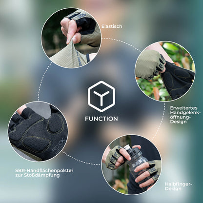 ROCKBROS Fahrrad Handschuhe Halbfinger rutschfest Stoßdämpfende Sommer - Fahrradhandschuhe ROCKBROS - EU - NooMii