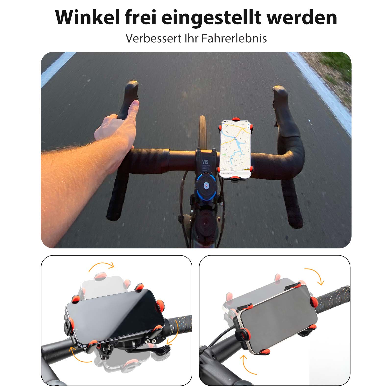 ROCKBROS Fahrrad Handyhalterung 360°Drehbar Motorrad Halterung - Fahrrad Handyhalterung ROCKBROS - EU - NooMii