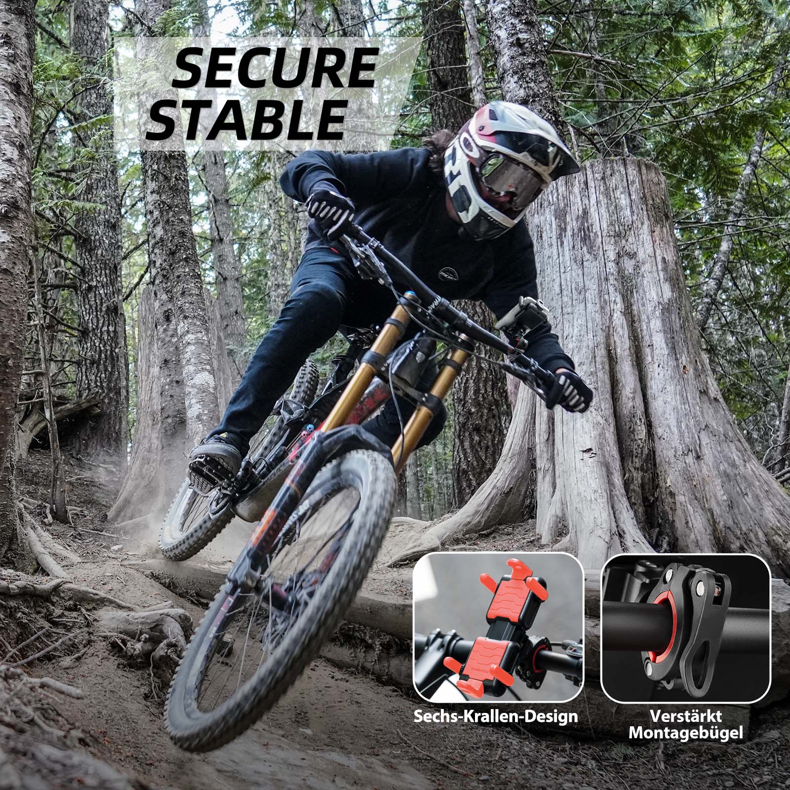 ROCKBROS Fahrrad Handyhalterung 360°Drehbar Motorrad Halterung - Fahrrad Handyhalterung ROCKBROS - EU - NooMii