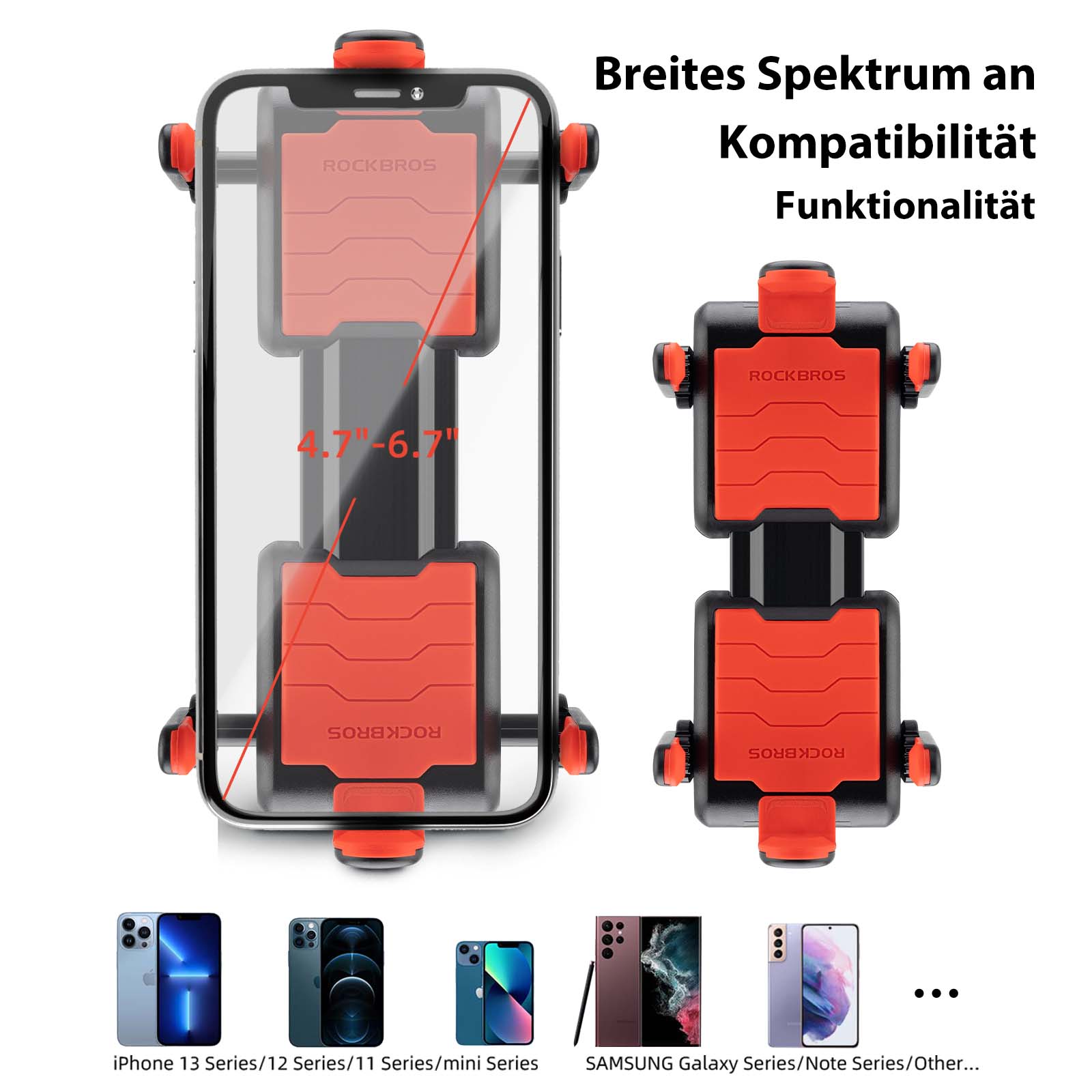 ROCKBROS Fahrrad Handyhalterung 360°Drehbar Motorrad Halterung - Fahrrad Handyhalterung ROCKBROS - EU - NooMii