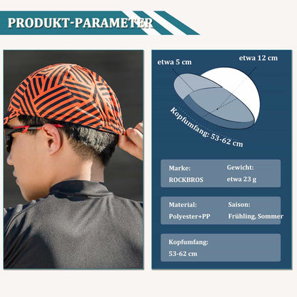 ROCKBROS Fahrrad Kappe UV - Schutz Sport Hut für Damen Herren 54 - 61 cm - Fahrrad Mütze ROCKBROS - EU - NooMii