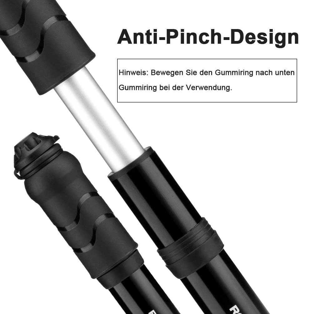 ROCKBROS Fahrrad Minipumpe 100 PSI Luftpumpe Presta & Schrader Ventile - Fahrrad Luftpumpen ROCKBROS - EU - NooMii