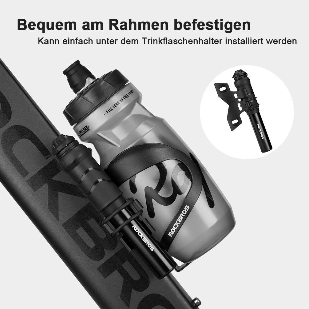 ROCKBROS Fahrrad Minipumpe 100 PSI Luftpumpe Presta & Schrader Ventile - Fahrrad Luftpumpen ROCKBROS - EU - NooMii