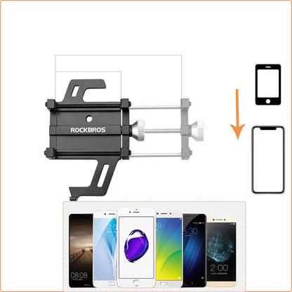 ROCKBROS Fahrrad Motorrad Handyhalterung mit 360 Rotation Clip - Fahrrad Handyhalterung ROCKBROS - EU - NooMii