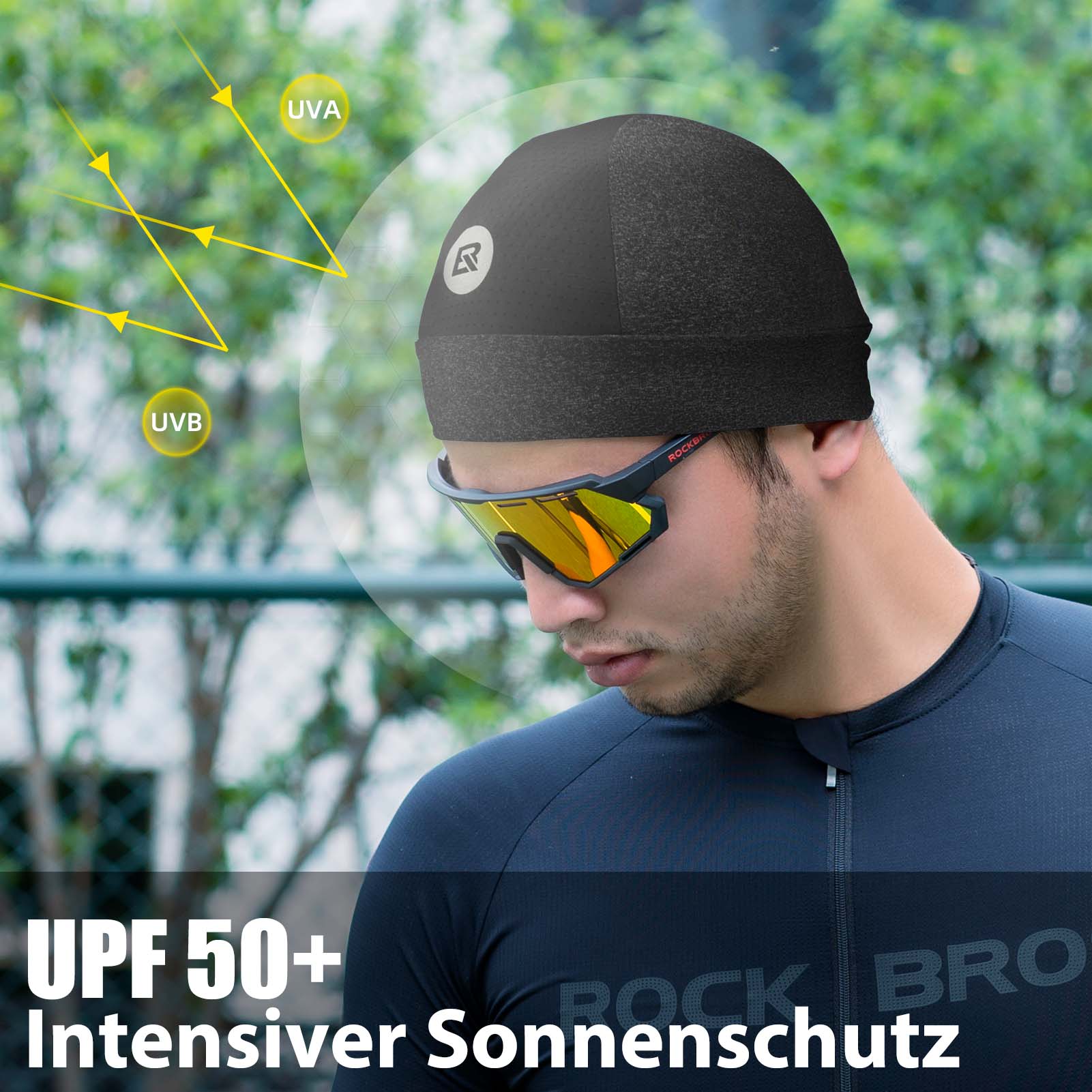 ROCKBROS Fahrrad Mütze Sommer UV Schutz Laufmütze Herren 50 - 64CM - Fahrrad Mütze ROCKBROS - EU - NooMii