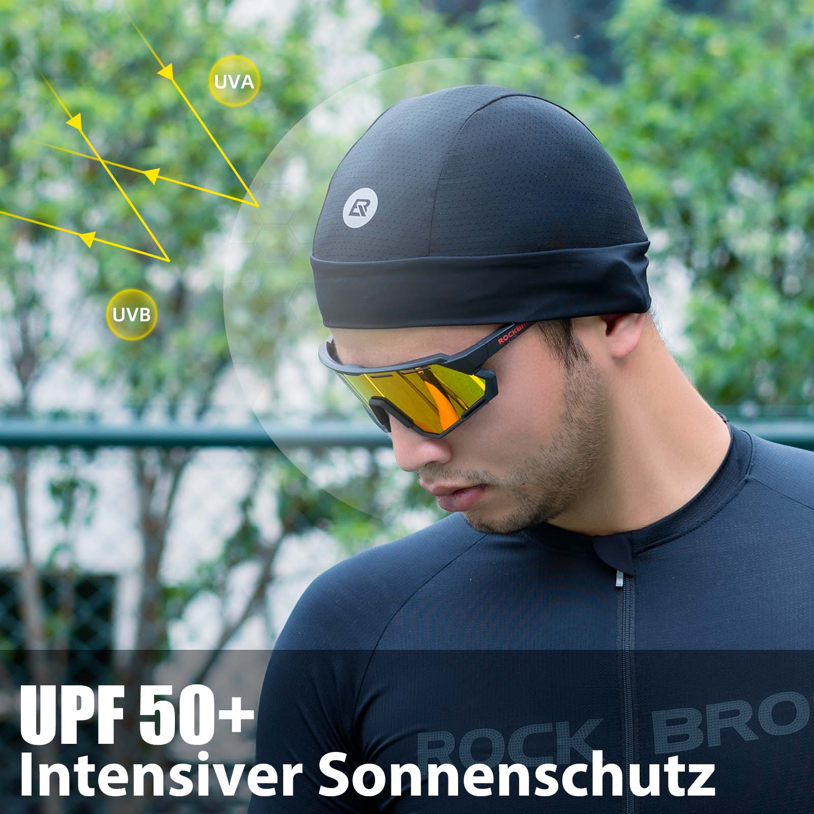 ROCKBROS Fahrrad Mütze Sommer UV Schutz Laufmütze Herren 50 - 64CM - Fahrrad Mütze ROCKBROS - EU - NooMii