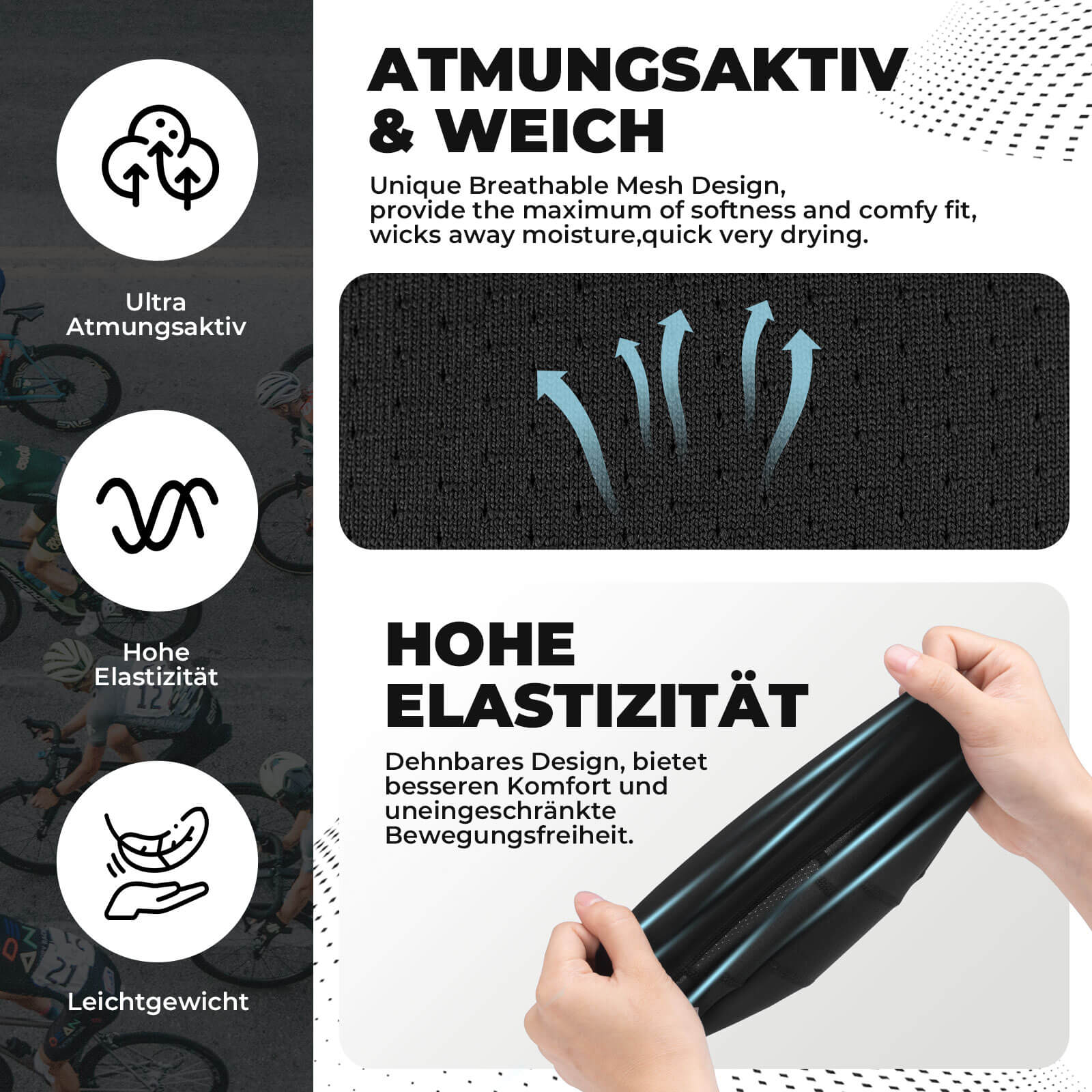 ROCKBROS Fahrrad Mütze UV Schutz Helmmütze Atmungsaktive für Radsportler - Fahrrad Mütze ROCKBROS - EU - NooMii