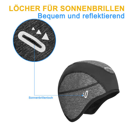 ROCKBROS Fahrrad Mütze Wintermütze mit Brille - Loch Winddicht Helmmütze - Fahrrad Mütze ROCKBROS - EU - NooMii