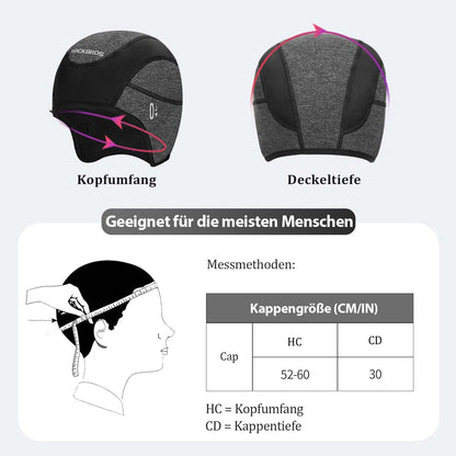 ROCKBROS Fahrrad Mütze Wintermütze mit Brille - Loch Winddicht Helmmütze - Fahrrad Mütze ROCKBROS - EU - NooMii