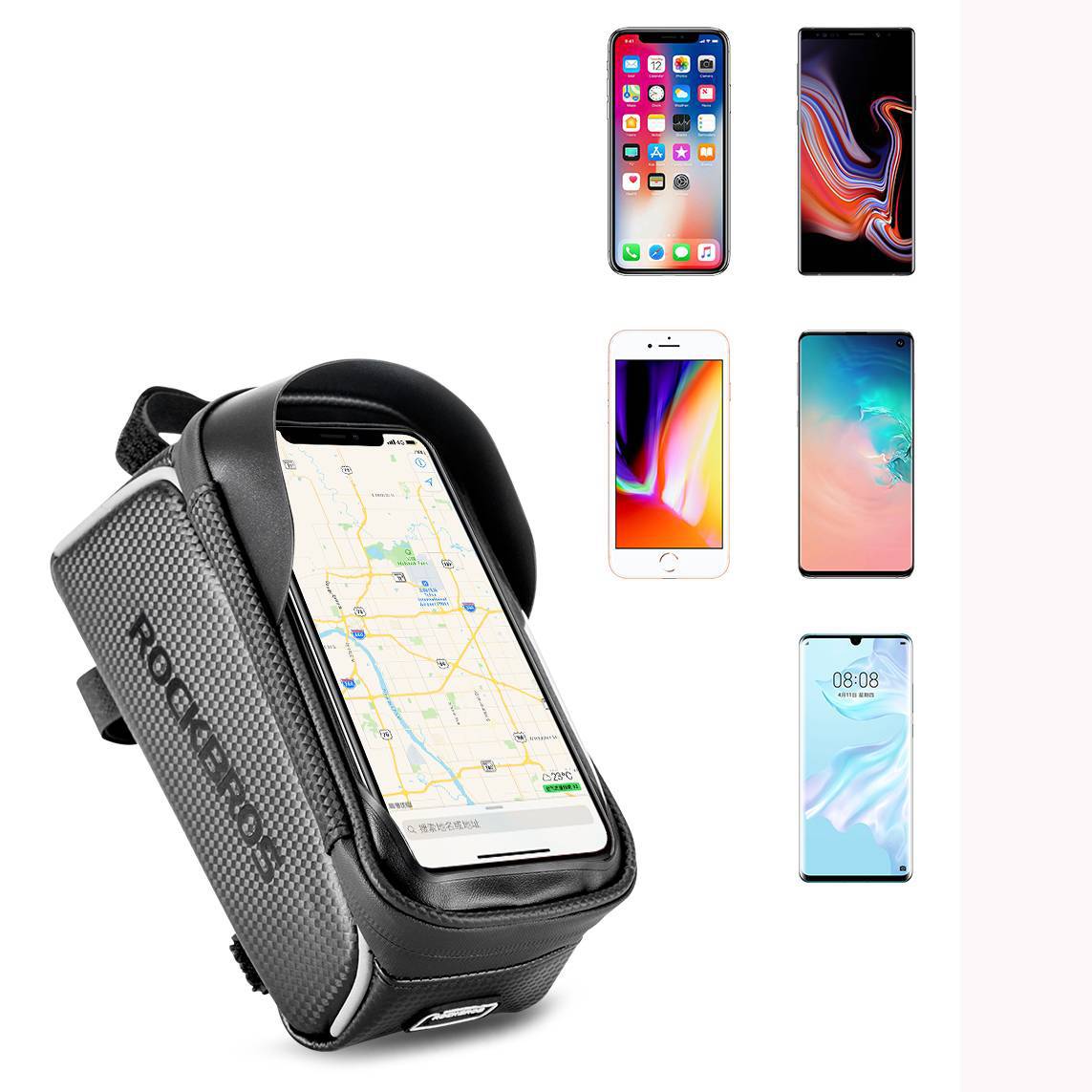 ROCKBROS Fahrrad Oberrohrtasche 6,5 Zoll Touchscreen Wasserdicht - Motorradtaschen ROCKBROS - EU - NooMii