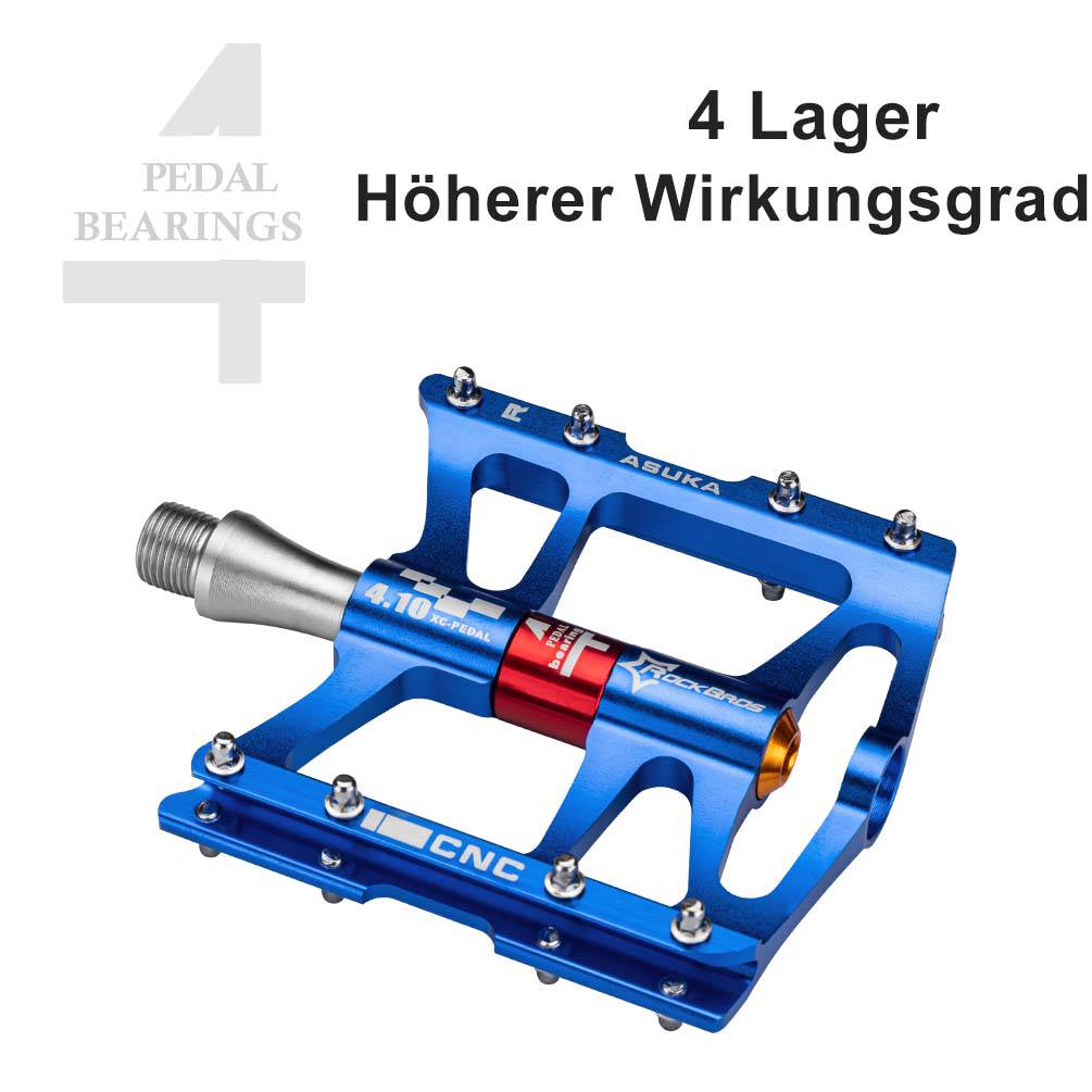 ROCKBROS Fahrrad Pedale 9/16 für MTB/BMX/Rennrad 4 Sealed Bearings - Fahrradpedale ROCKBROS - EU - NooMii