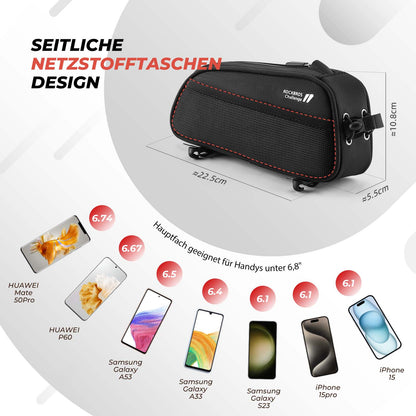 ROCKBROS Fahrrad Rahmentasche 1.3L MTB Oberrohrtasche Schwarz - Fahrradtaschen ROCKBROS - EU - NooMii