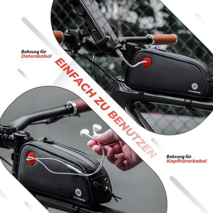 ROCKBROS Fahrrad Rahmentasche 1.3L MTB Oberrohrtasche Schwarz - Fahrradtaschen ROCKBROS - EU - NooMii