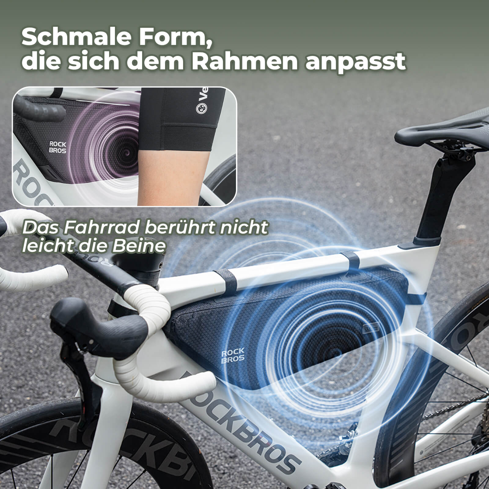 ROCKBROS Fahrrad Rahmentasche Dreiecktasche Wasserabweisend 2,9L Schwarz - Fahrradtaschen ROCKBROS - EU - NooMii