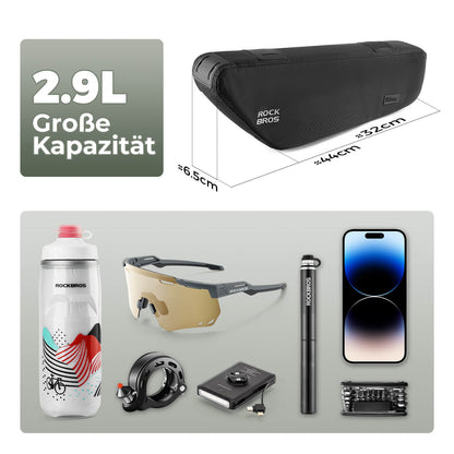 ROCKBROS Fahrrad Rahmentasche Dreiecktasche Wasserabweisend 2,9L Schwarz - Fahrradtaschen ROCKBROS - EU - NooMii