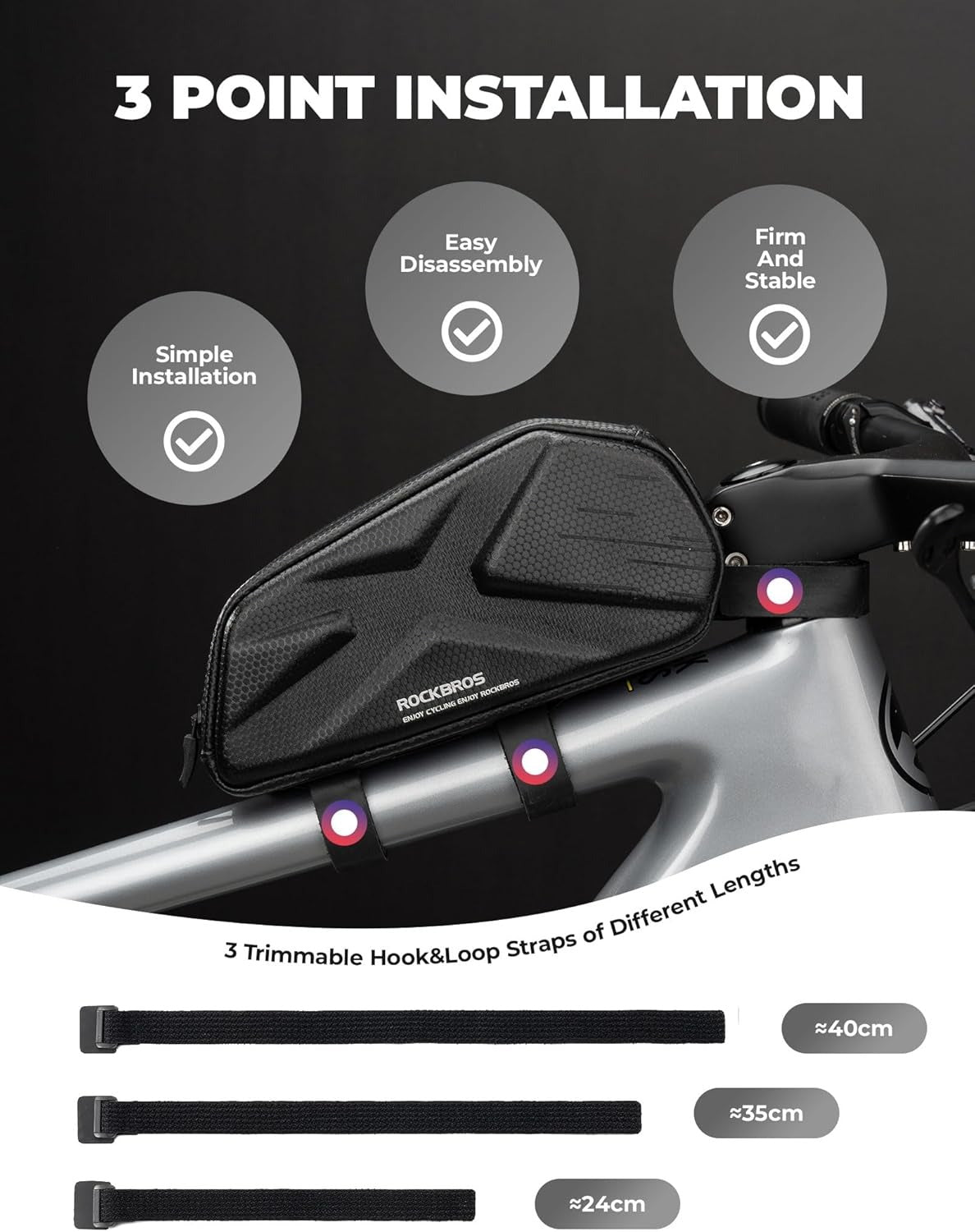 ROCKBROS Fahrrad Rahmentasche Fahrradtasche Oberrohrtasche 1.4L - Fahrradtaschen ROCKBROS - EU - NooMii