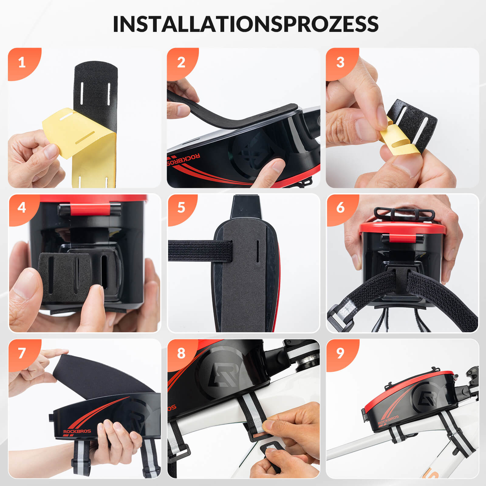 ROCKBROS Fahrrad Rahmentasche Oberrohrtasche mit Regenschutz - Fahrradtaschen ROCKBROS - EU - NooMii