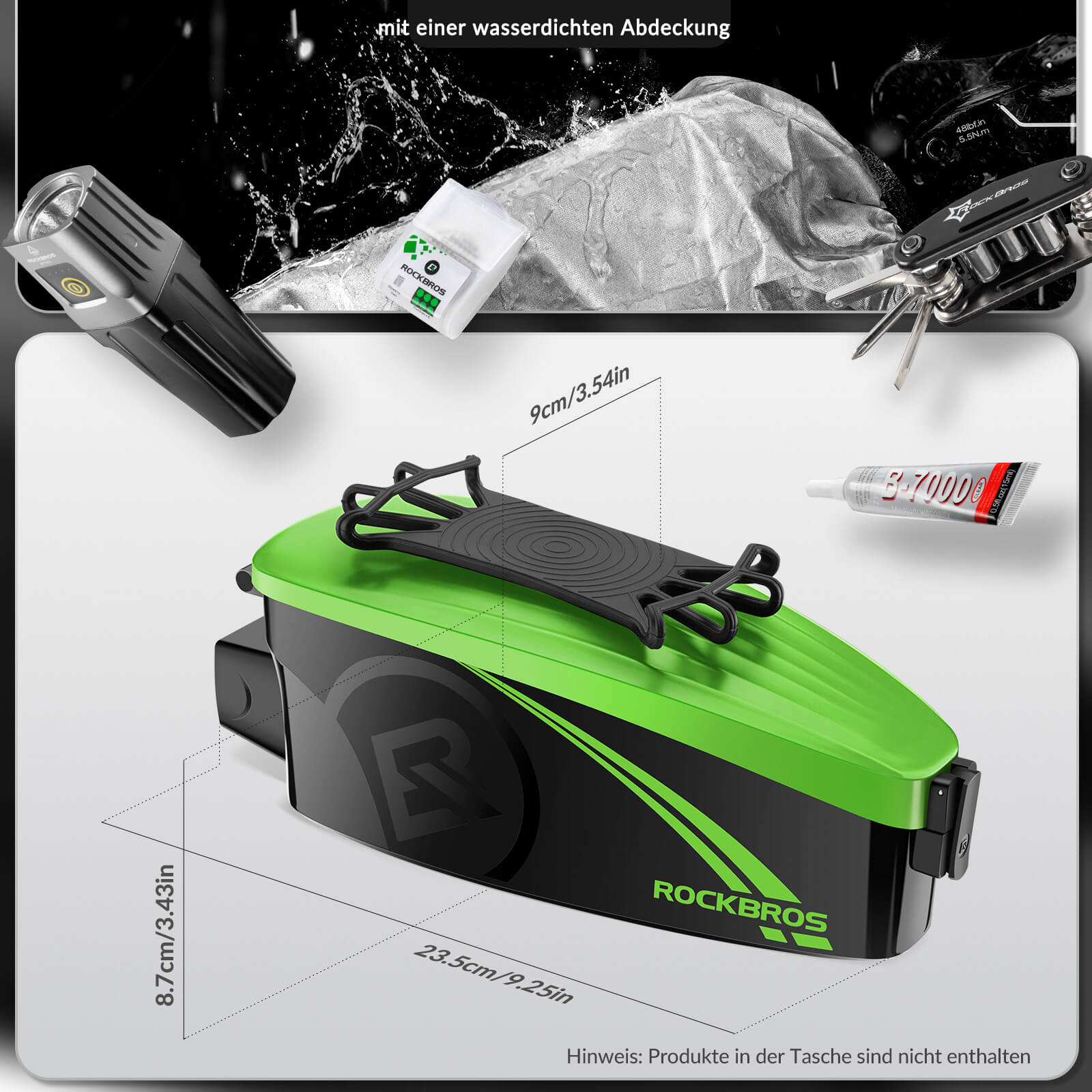 ROCKBROS Fahrrad Rahmentasche Oberrohrtasche mit Regenschutz - Fahrradtaschen ROCKBROS - EU - NooMii