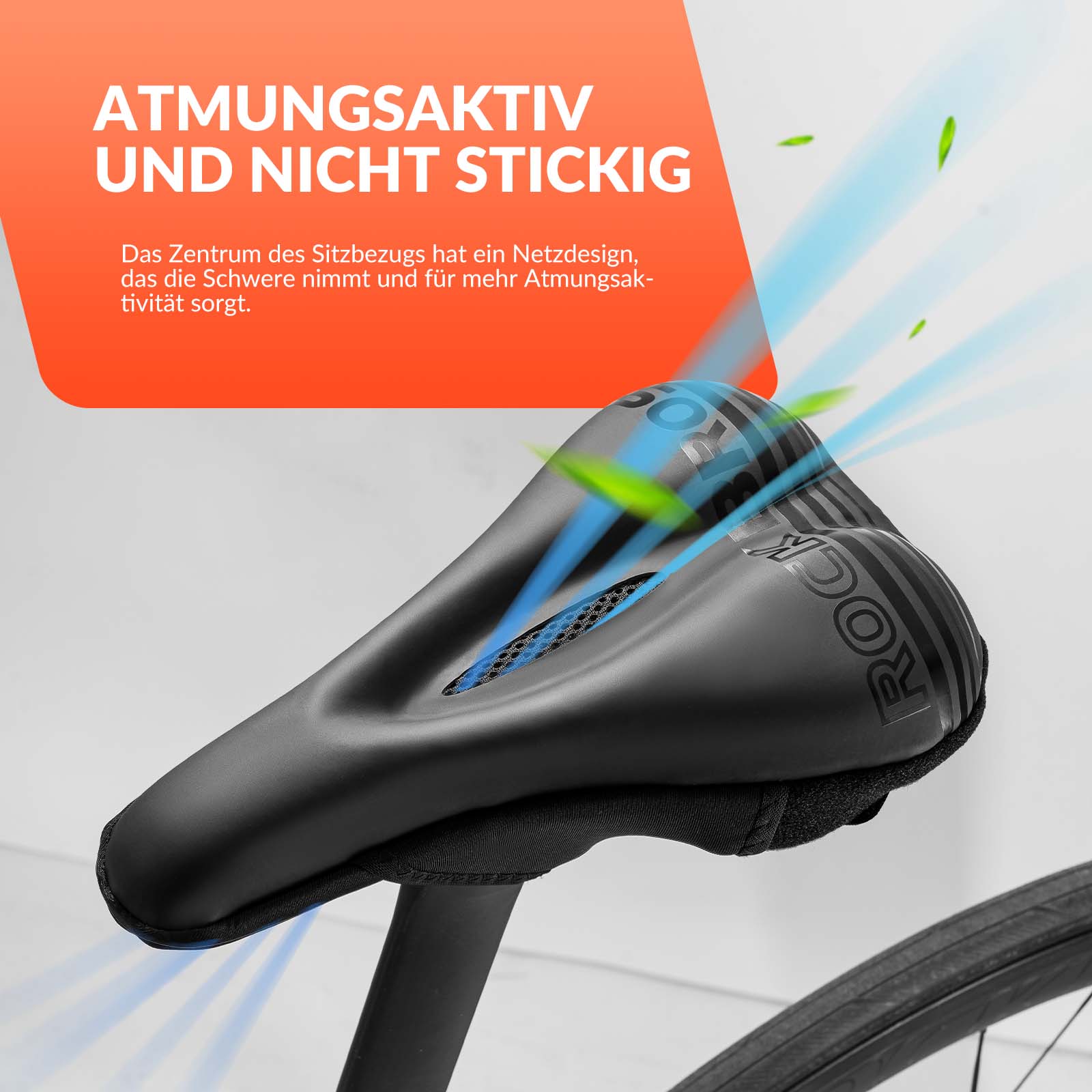 ROCKBROS Fahrrad Sattelbezug Gel Gepolsterter Weicher Fahrradsitz Bezug - Fahrradsattel ROCKBROS - EU - NooMii