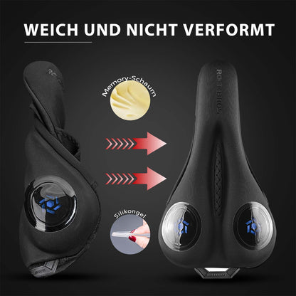 ROCKBROS Fahrrad Sattelbezug Gel Sattel Überzug Schwarz - Fahrradsattel ROCKBROS - EU - NooMii