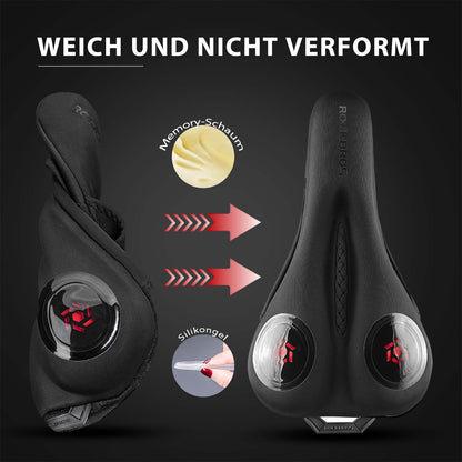 ROCKBROS Fahrrad Sattelbezug Gel Sattel Überzug Schwarz - Fahrradsattel ROCKBROS - EU - NooMii