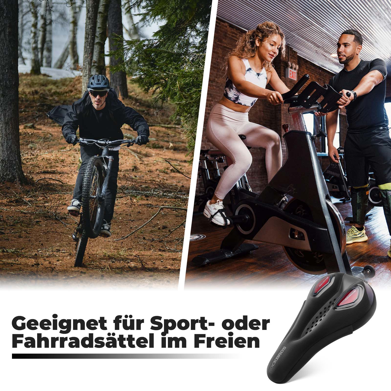 ROCKBROS Fahrrad Sattelbezug Gelüberzug für Fahrradsitz mit Wasserdichter - Fahrradsattel ROCKBROS - EU - NooMii