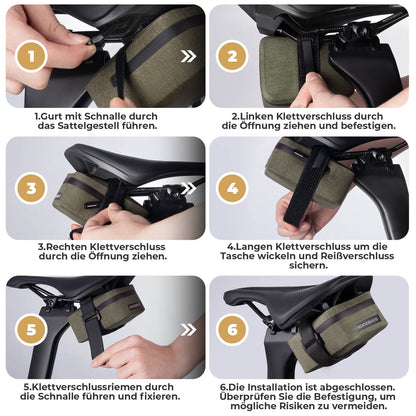 ROCKBROS Fahrrad Satteltasche Leicht Kompakt Wasserdicht Rennrad MTB - Fahrradtaschen ROCKBROS - EU - NooMii