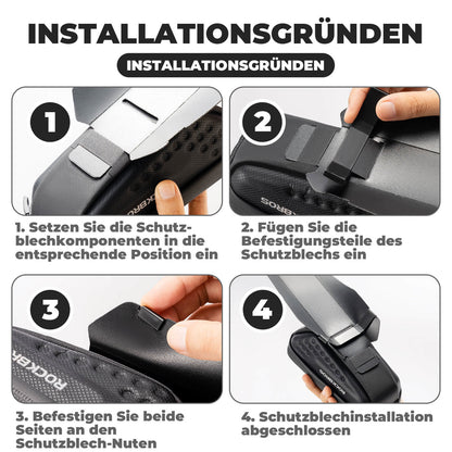 ROCKBROS Fahrrad Satteltasche mit Schutzblech Wasserabweisend 1,3L/0.8L - Fahrradtaschen ROCKBROS - EU - NooMii