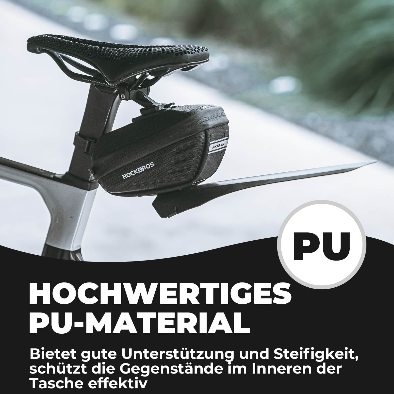 ROCKBROS Fahrrad Satteltasche mit Schutzblech Wasserabweisend 1,3L/0.8L - Fahrradtaschen ROCKBROS - EU - NooMii