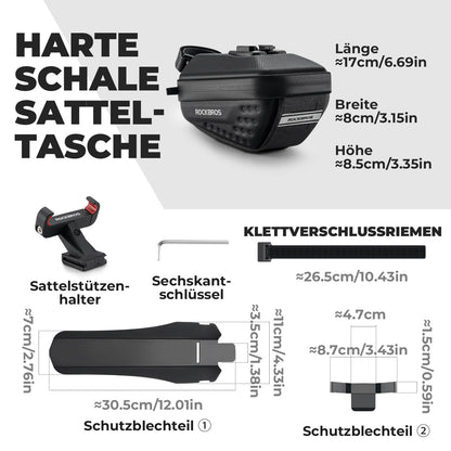 ROCKBROS Fahrrad Satteltasche mit Schutzblech Wasserabweisend 1,3L/0.8L - Fahrradtaschen ROCKBROS - EU - NooMii