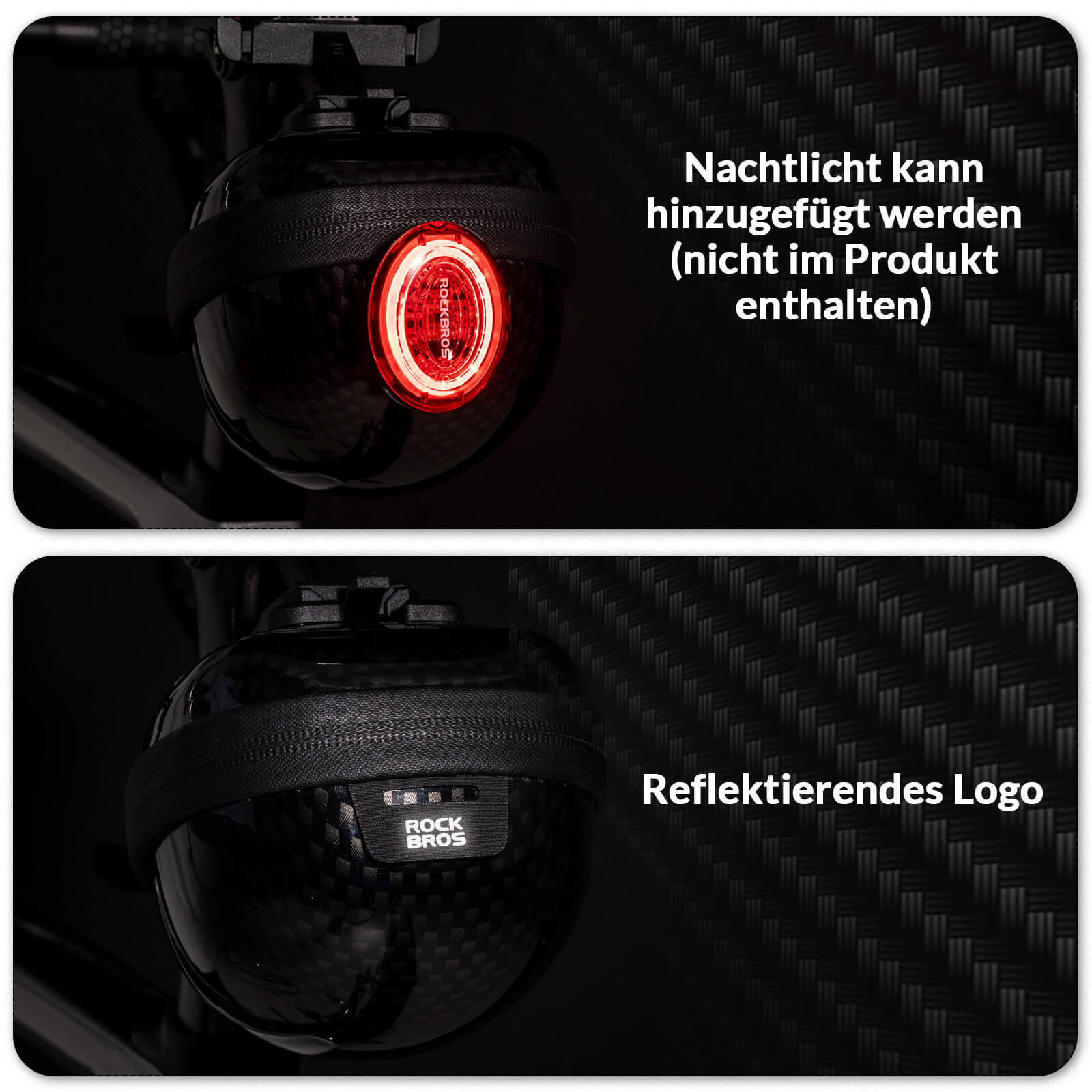 ROCKBROS Fahrrad Satteltaschen Hard Shell Reflektierend 0,4 L mit Halterung - Fahrradtaschen ROCKBROS - EU - NooMii