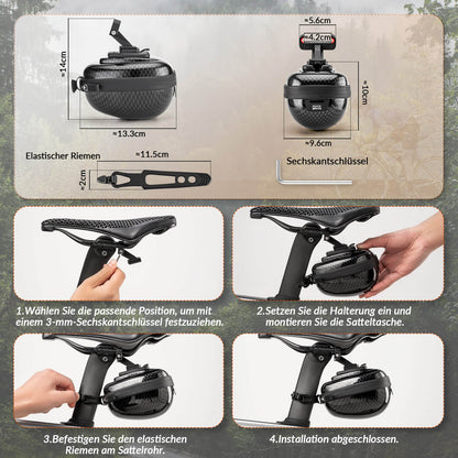 ROCKBROS Fahrrad Satteltaschen Hard Shell Reflektierend 0,4 L mit Halterung - Fahrradtaschen ROCKBROS - EU - NooMii