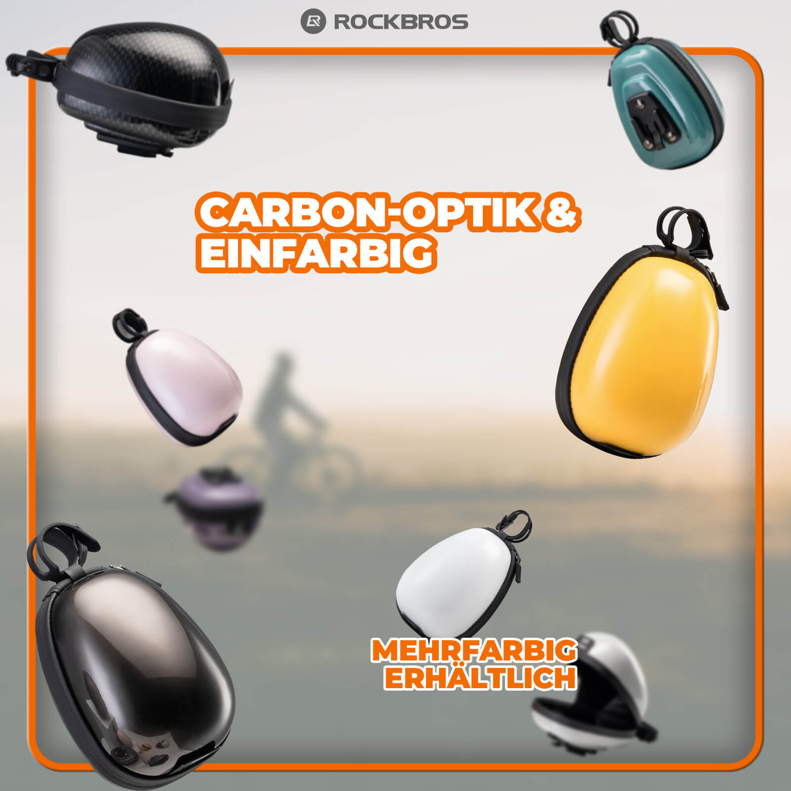 ROCKBROS Fahrrad Satteltaschen Hard Shell Reflektierend 0,4 L mit Halterung - Fahrradtaschen ROCKBROS - EU - NooMii