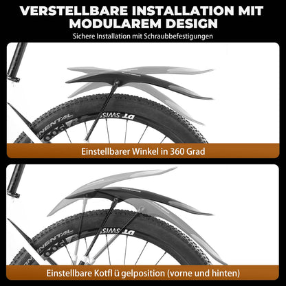 ROCKBROS Fahrrad Schutzbleche Set Vorne/Hinten Flexible Fahrradschutzblech Verstellbar - Fahrrad Schutzblech ROCKBROS - EU - NooMii