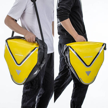 ROCKBROS Fahrrad Transporttasche 100% wasserdichte mit Schultergurt 20L Gelb/Schwarz Gold - Fahrradtaschen ROCKBROS - EU - NooMii