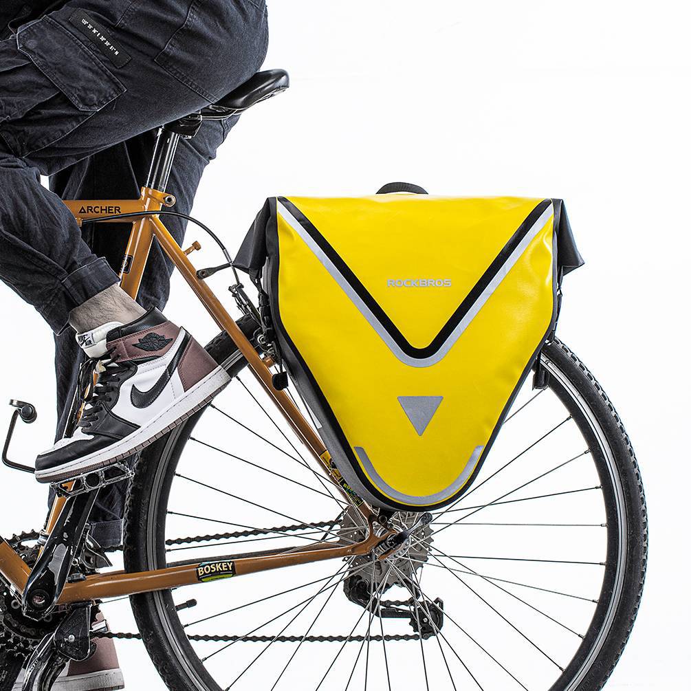 ROCKBROS Fahrrad Transporttasche 100% wasserdichte mit Schultergurt 20L Gelb/Schwarz Gold - Fahrradtaschen ROCKBROS - EU - NooMii