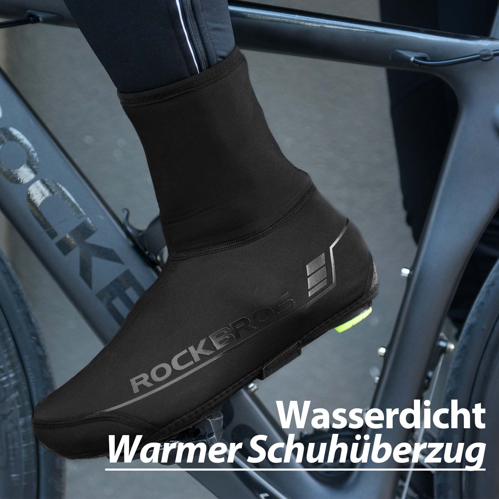ROCKBROS Fahrrad Überschuhe Winter warm Überzieher für Radsport Schwarz - Fahrrad Überschuhe ROCKBROS - EU - NooMii