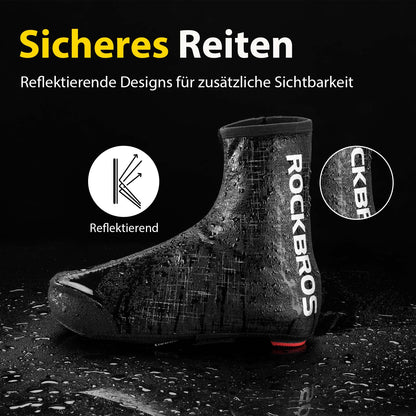 ROCKBROS Fahrrad Überzieher Windfest Wasserabweisend Überschuhe Rennrad MTB Schwarz - Fahrrad Überschuhe ROCKBROS - EU - NooMii