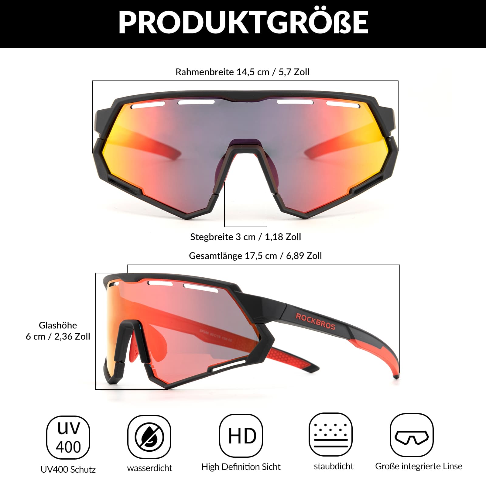 ROCKBROS Fahrradbrille 2 - in - 1 Sportbrille Polarisiert & Selbsttönend - Fahrradbrille ROCKBROS - EU - NooMii