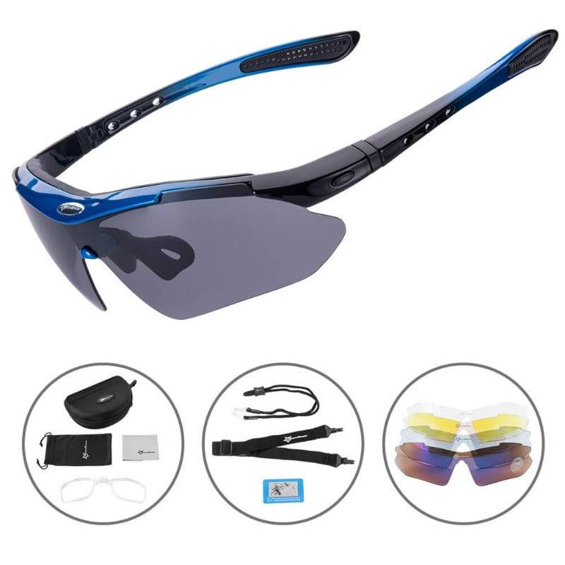 ROCKBROS Fahrradbrille polarisierte Sonnenbrille mit 5 Wechselgläsern - Fahrradbrille ROCKBROS - EU - NooMii