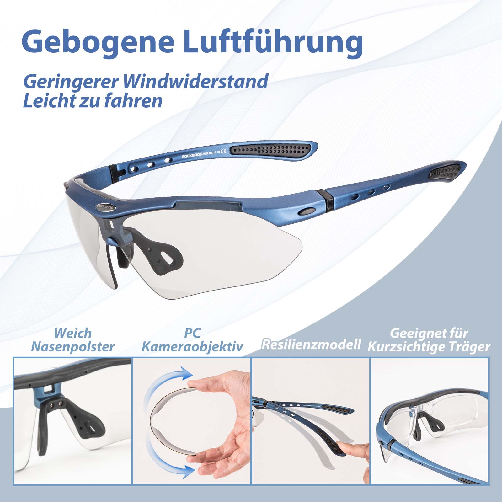 ROCKBROS Fahrradbrille Selbsttönend Brille Sonnenbrille UV 400 Schutz - Fahrradbrille ROCKBROS - EU - NooMii