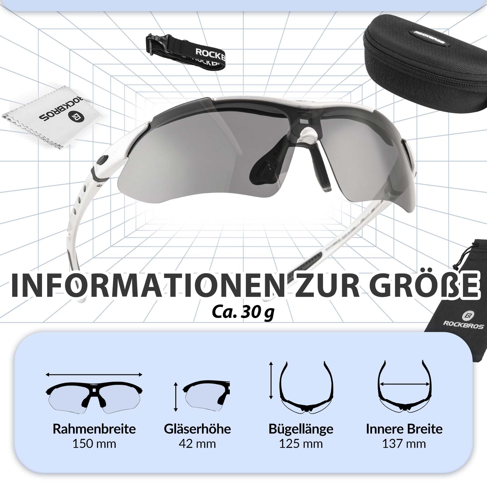 ROCKBROS Fahrradbrille Selbsttönend Brille Sonnenbrille UV 400 Schutz - Fahrradbrille ROCKBROS - EU - NooMii