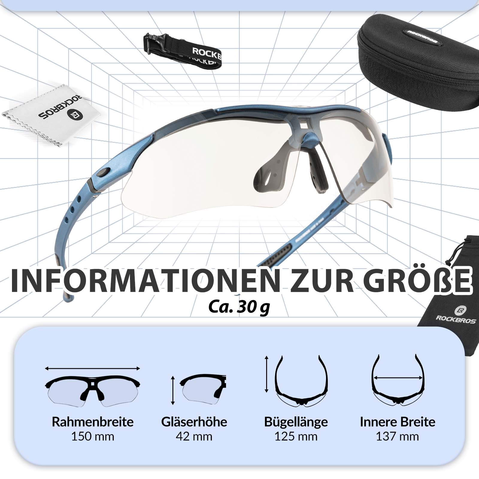 ROCKBROS Fahrradbrille Selbsttönend Brille Sonnenbrille UV 400 Schutz - Fahrradbrille ROCKBROS - EU - NooMii