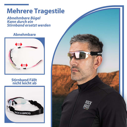 ROCKBROS Fahrradbrille Selbsttönend Brille Sonnenbrille UV 400 Schutz - Fahrradbrille ROCKBROS - EU - NooMii