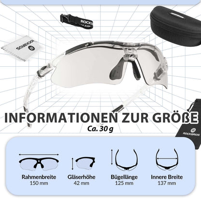 ROCKBROS Fahrradbrille Selbsttönend Brille Sonnenbrille UV 400 Schutz - Fahrradbrille ROCKBROS - EU - NooMii