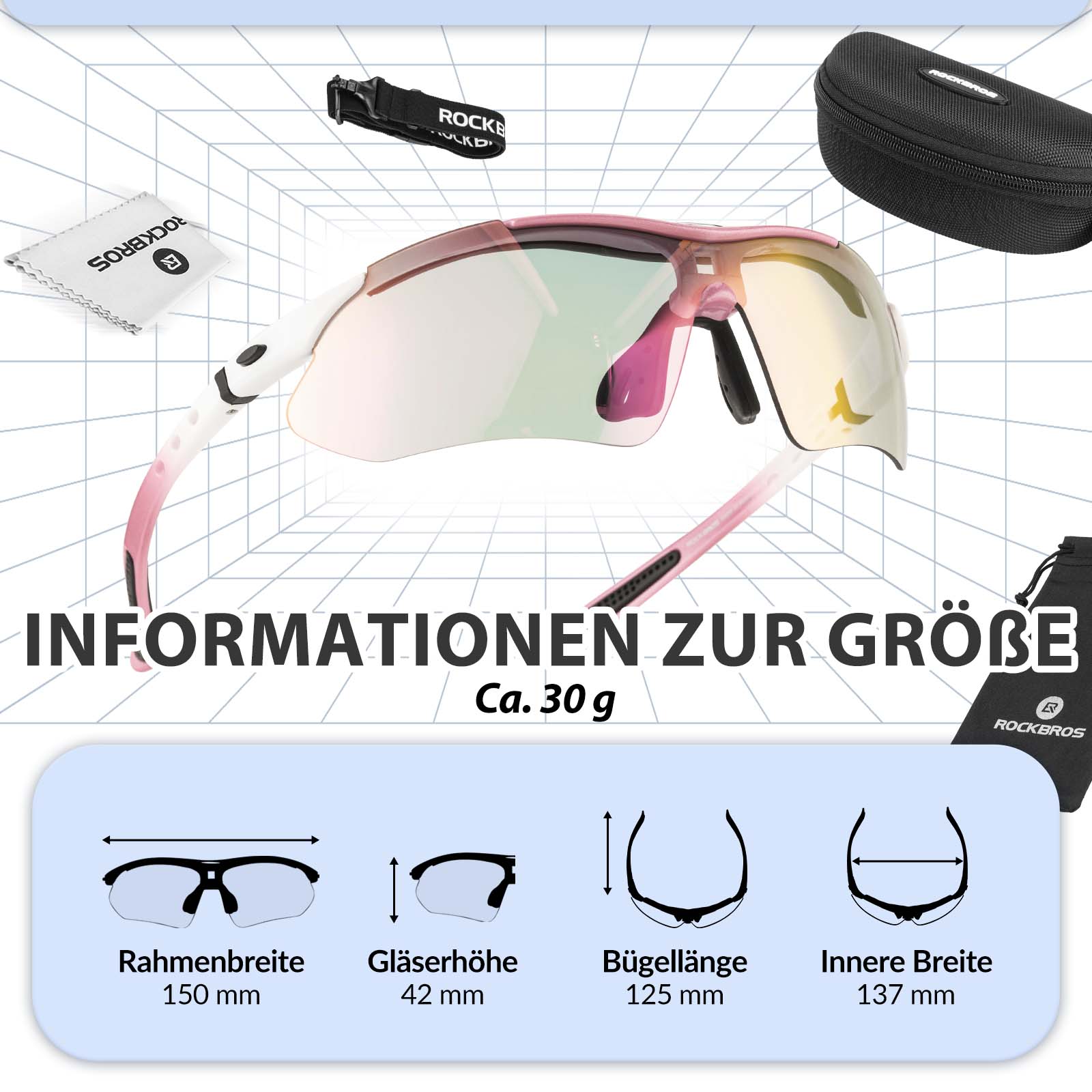 ROCKBROS Fahrradbrille Selbsttönend Brille Sonnenbrille UV 400 Schutz - Fahrradbrille ROCKBROS - EU - NooMii